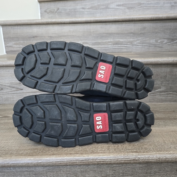 SAO blue suede ankle boots men's 14 - Picture 6 of 9